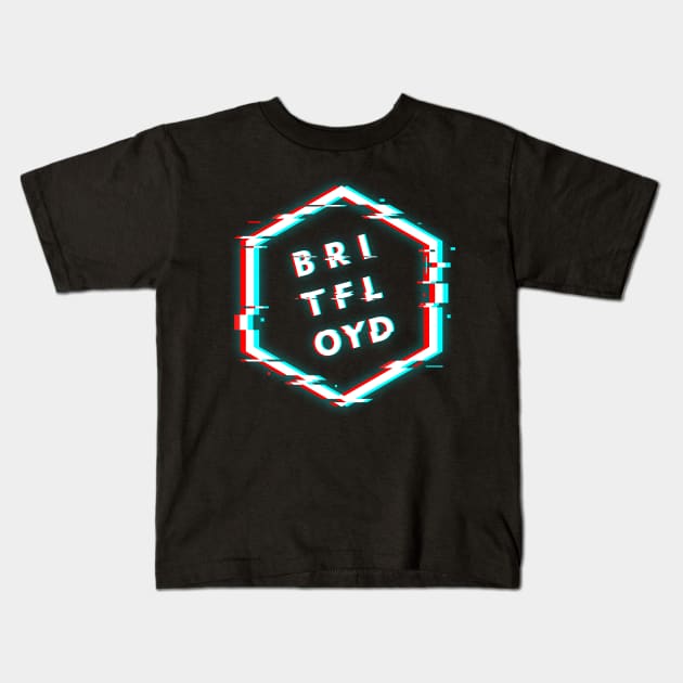 BRIT FLOYD POLYGON GLITCH Kids T-Shirt by BELLASOUND